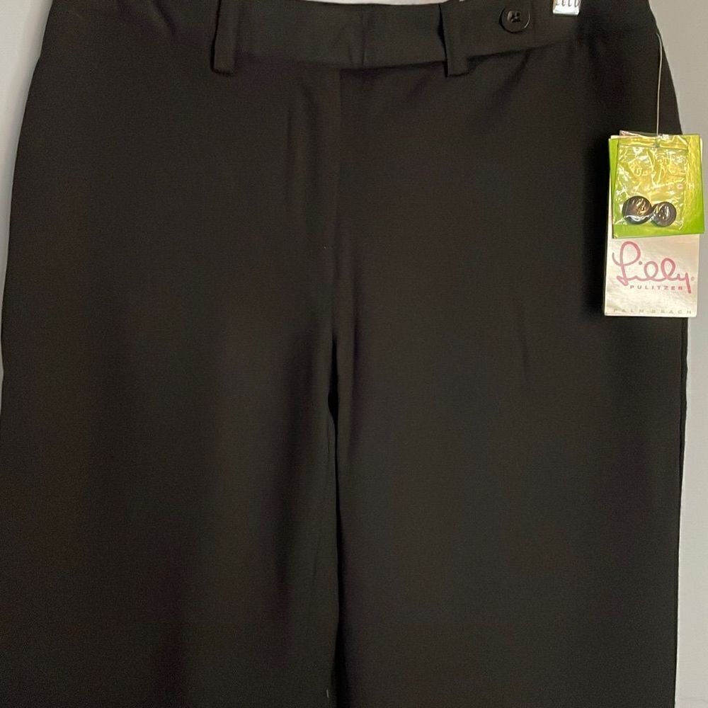 Lilly Pulitzer Grayson Pant Sz 4 Black  lined wool black pants